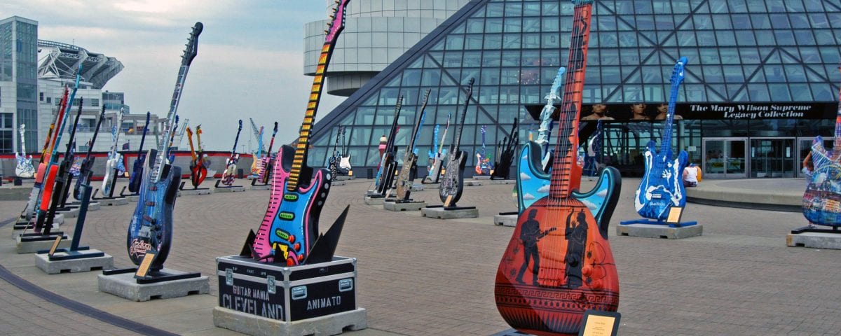 rock roll hall of fame guitars photo